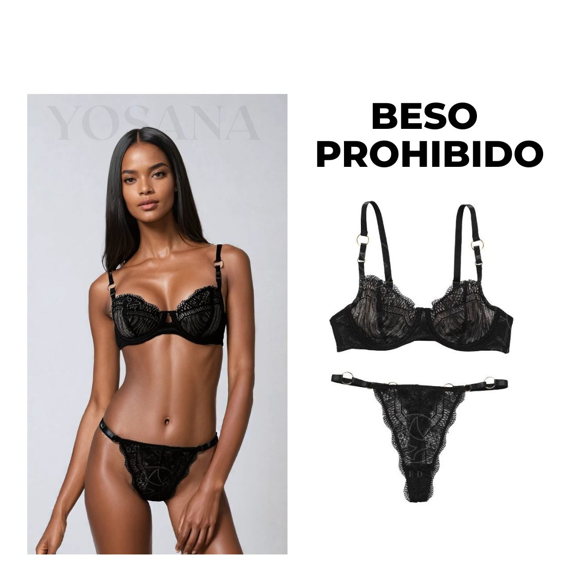 SET ENCAJE - BESO PROHIBIDO