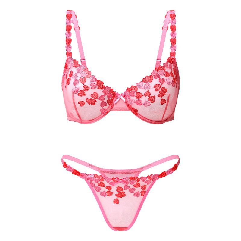 SET ENCAJE CORAZONES - DULCE TENTACIÓN
