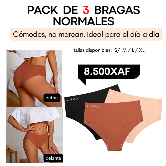 PACK x3 BRAGA BIKINI PREMIUM
