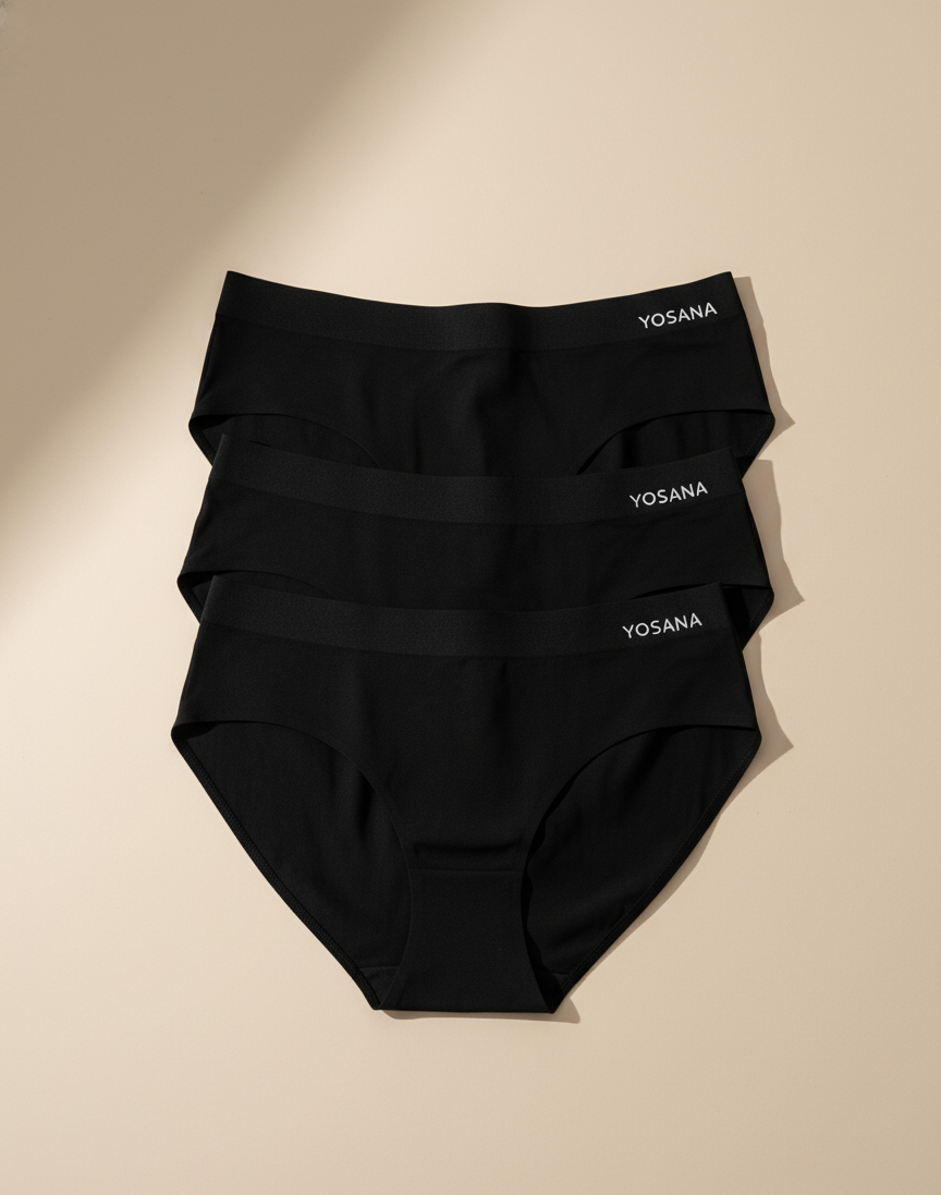 PACK X3 BRAGAS  NEGRAS BIKINI